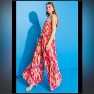 EUC Small Flying Tomato Better Get Going Woven Jumpsuit